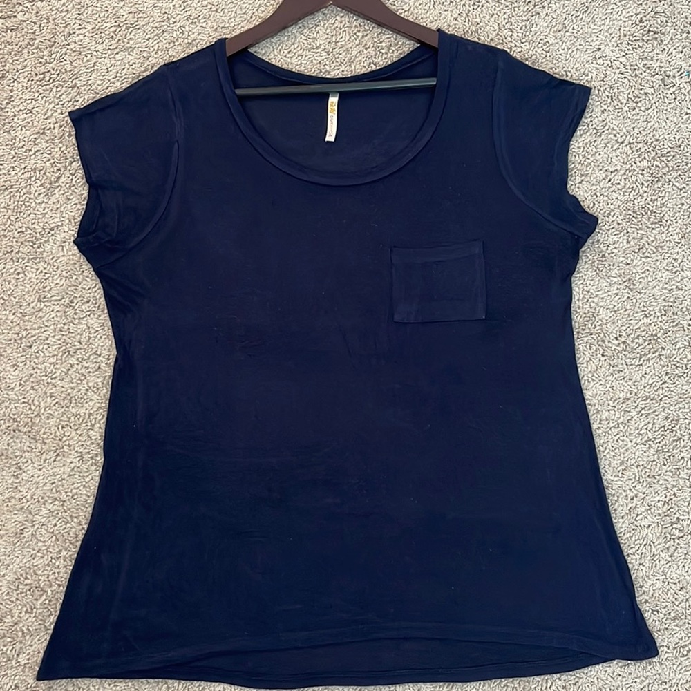 Ocasion Blue Tee Shirt Top